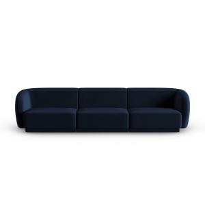 Canapé modulable 3 places en velours bleu roi