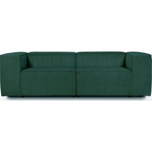 Canapé modulable 3 places en velours côtelé vert, MADE IN F…