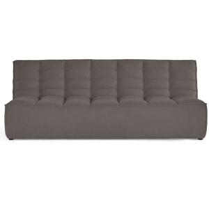 Canapé modulable 3 places  en velours texturé gris