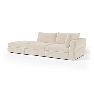 Canapé modulable 4-5 places droit tissu tramé toucher doux…