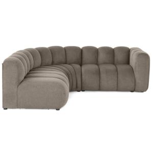 Canapé modulable 4 places angle gauche en tissu texturé tau…