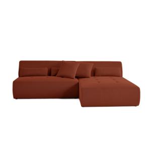 Canapé modulable 4 places angle réversible en tissu mailles…