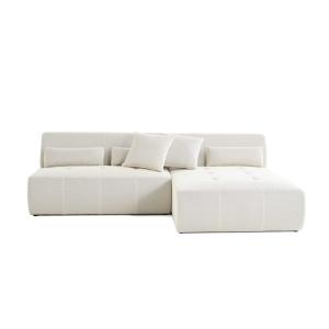 Canapé modulable 4 places angle réversible en tissu mailles…