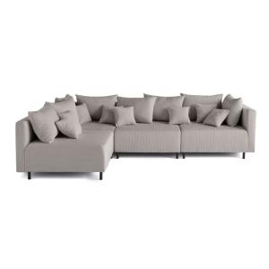 Canapé modulable 4 places angle réversible en velours côtel…