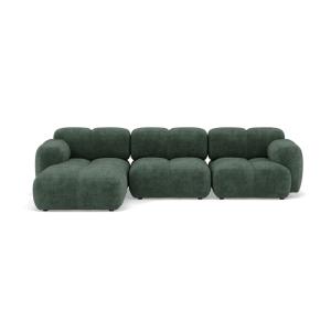 Canapé modulable 4 places angle réversible en velours textu…