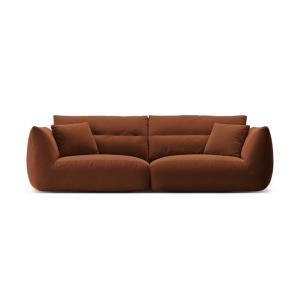 Canapé modulable 4 places en chenille brique