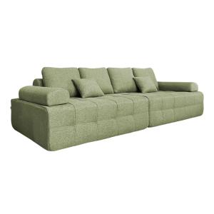 Canapé modulable 4 places en tissu vert L 282 cm