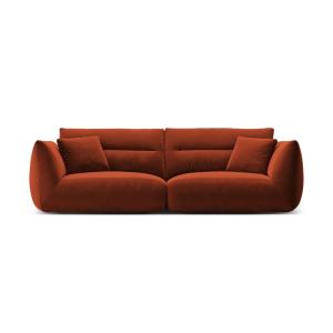 Canapé modulable 4 places en velours auburn