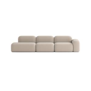 Canapé Modulable 5 Places Tissu Beige