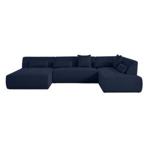 Canapé modulable 7 places angle droit en tissu mailles 3d b…