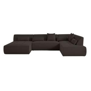 Canapé modulable 7 places angle droit en tissu mailles 3d g…