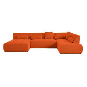 Canapé modulable 7 places angle droit en tissu mailles 3d o…