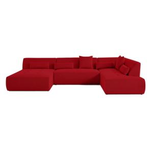 Canapé modulable 7 places angle droit en tissu mailles 3d r…