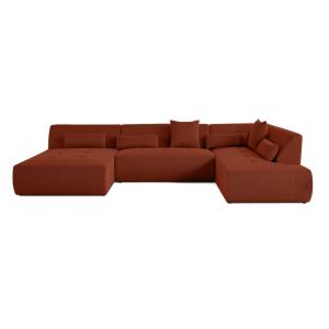Canapé modulable 7 places angle droit en tissu mailles 3d t…