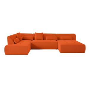 Canapé modulable 7 places angle gauche en tissu mailles 3d…