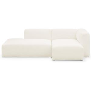 Canapé modulable angle droit 3/4 places en tissu bouclé bei…