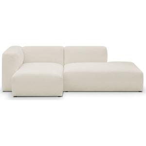 Canapé modulable angle gauche 3/4 places en tissu bouclé be…