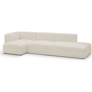 Canapé modulable angle gauche 5 places en tissu bouclette é…