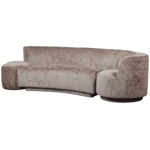 Canapé modulable avec 1 fauteuil et 1 pouf en tissu chenill…