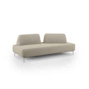 Canapé modulable avec dossier amovibles 167 cm beige