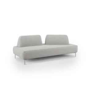 Canapé modulable avec dossier amovibles 167 cm gris