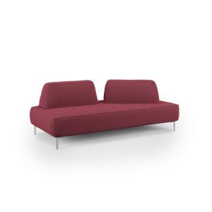 Canapé modulable avec dossier amovibles 167 cm rouge