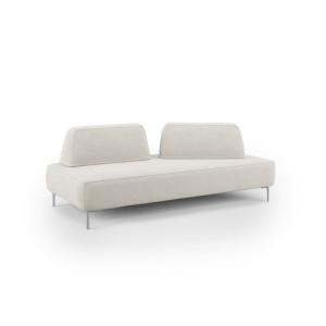 Canapé modulable avec dossier amovibles 212 cm blanc