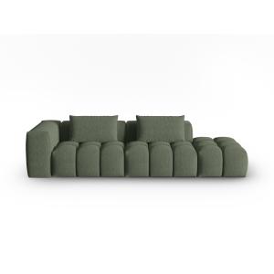 Canapé modulable droit 3 places en tissu structurel vert ol…