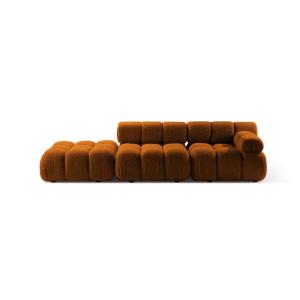 Canapé modulable droit 4 places en bouclé brique