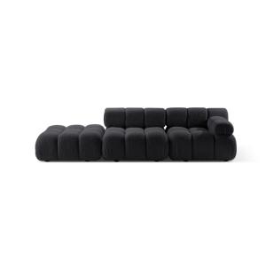Canapé modulable droit 4 places en bouclé graphite