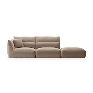 Canapé modulable droit 4 places en tissu structurel couleur…