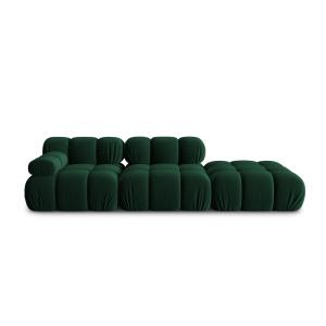 Canapé modulable droit 4 places en tissu velours vert boute…