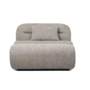 Canapé modulable en polyester gris 105x96x67 cm