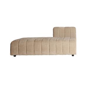 Canapé modulable en velours beige 148x100x66 cm