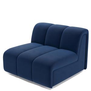 Canapé modulable en velours bleu marine