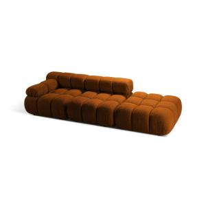 Canapé modulable gauche 4 places en bouclé brique
