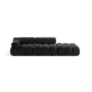 Canapé modulable gauche 4 places en bouclé graphite