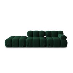 Canapé modulable gauche 4 places en tissu velours vert bout…