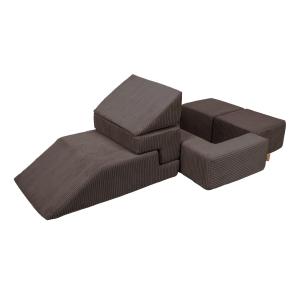 Canapé modulable pour enfants en mousse, Marron