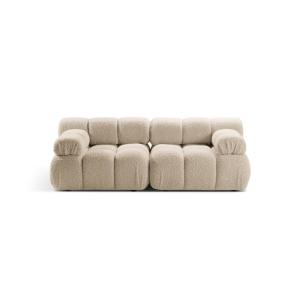 Canapé modulaire 2 places en bouclé beige clair