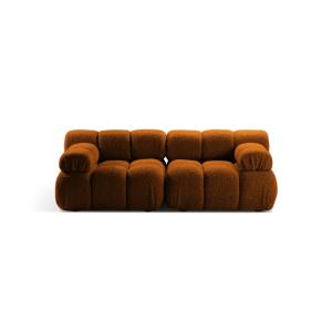 Canapé modulaire 2 places en bouclé brique