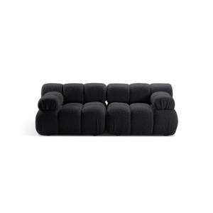 Canapé modulaire 2 places en bouclé graphite