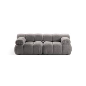 Canapé modulaire 2 places en bouclé gris clair