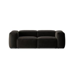 Canapé modulaire 2 places en tissu structurel noir