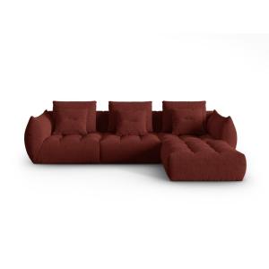 Canapé modulaire 2 places en tissu structurel rouge