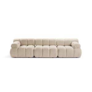 Canapé modulaire 3 places en bouclé beige clair