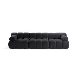 Canapé modulaire 3 places en bouclé graphite