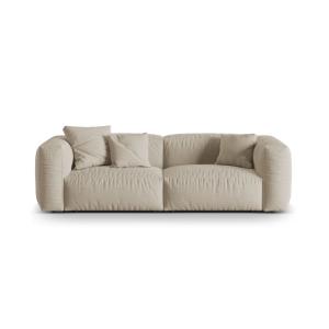 Canapé modulaire 3 places en tissu structurel beige clair