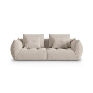 Canapé modulaire 3 places en tissu structurel beige foncé