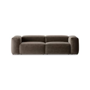 Canapé modulaire 3 places en tissu structurel cappuccino